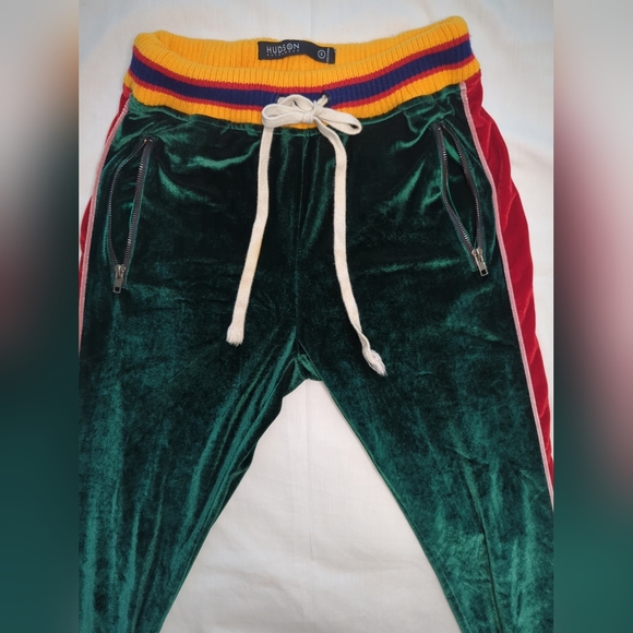 Hudson Outerwear Green Velvet Women's Track Pants Size Small 100% Polyester - Picture 13 of 13